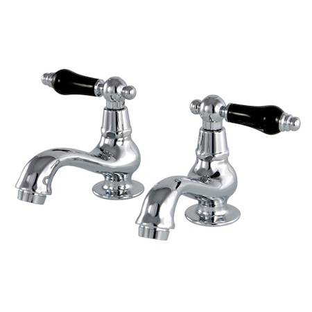 Kingston Brass KS1101PKL Basin Tap Faucet W/ Cross Handle, CP KS1101PKL